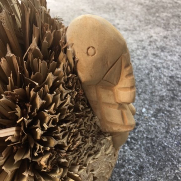 Vintage Handmade Corn Husk TURKEY Fall Table Center Piece Decoration 16.5x13.5 - Picture 5 of 12